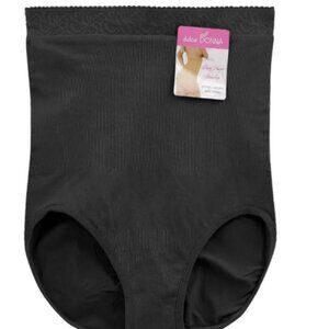 Hi Waist Brief w/Silicone Band/Black/Size: Free